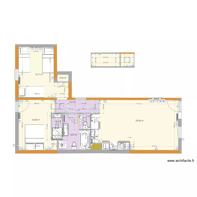 Frasse Plan meubles. Plan de 