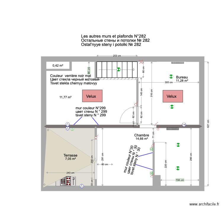 projet Mariani Combles. Plan de 0 pièce et 0 m2