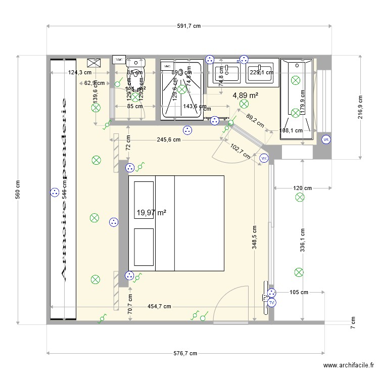 Plan chambre 1. Plan de 0 pièce et 0 m2