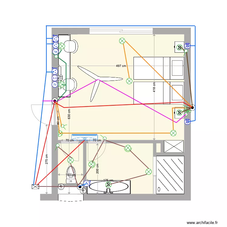 suite EF Ch et sde bain Etage 2 3 du 22 02 20. Plan de 