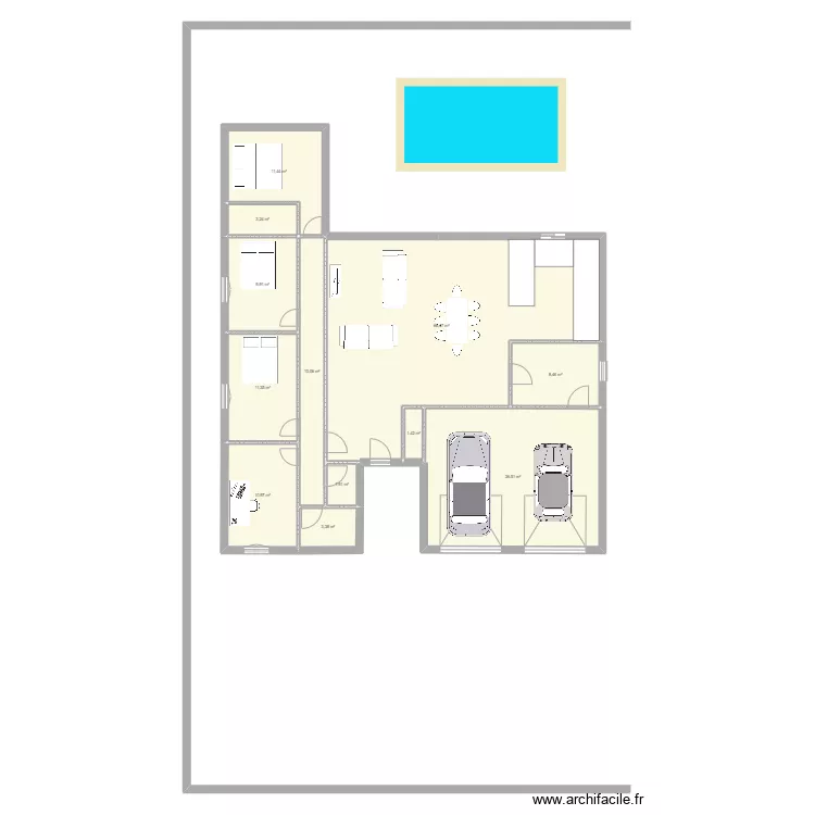 Maison Aiffres. Plan de 