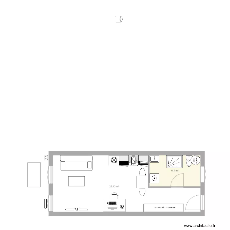 STUDIO CHAMBERY PROJET. Plan de 