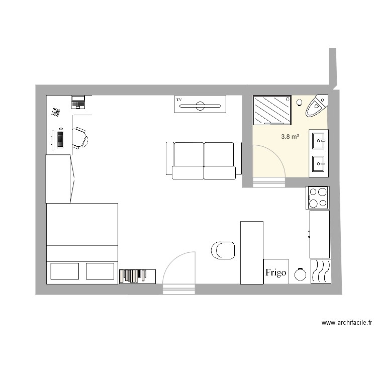 Chambre de rêve . Plan de 0 pièce et 0 m2