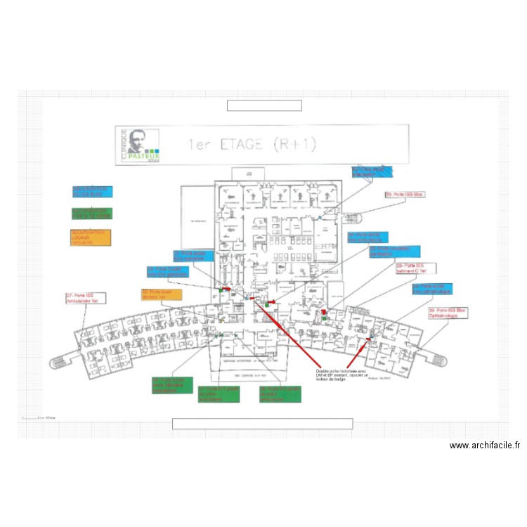 Alarme étage clinique pasteur . Plan de 0 pièce et 0 m2