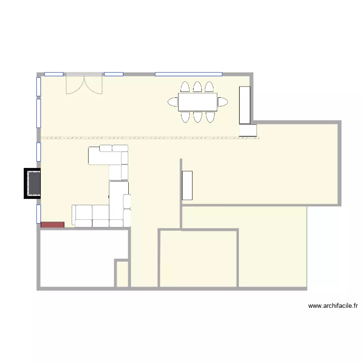 St antoine amenagement Vienne 5 pi&egrave;ces. Plan de 