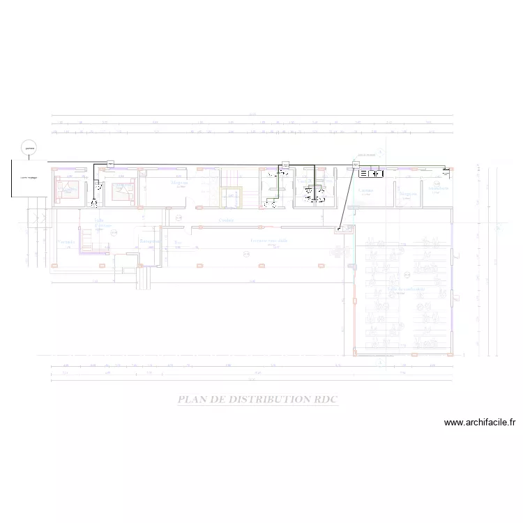 Evacuation EV et EU RDC HOTEL KRIBI. Plan de 0 pièce et 0 m2