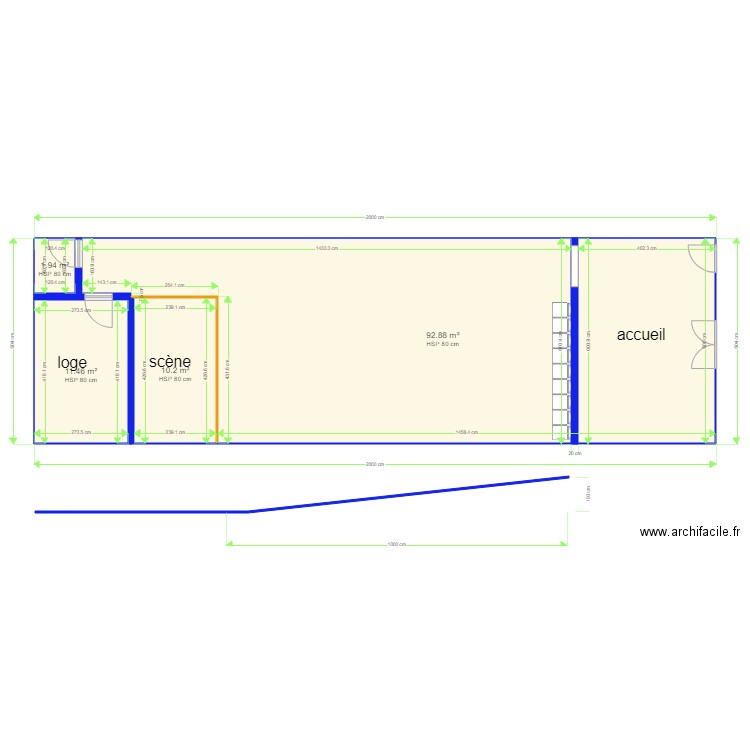 Théâtre. Plan de 0 pièce et 0 m2