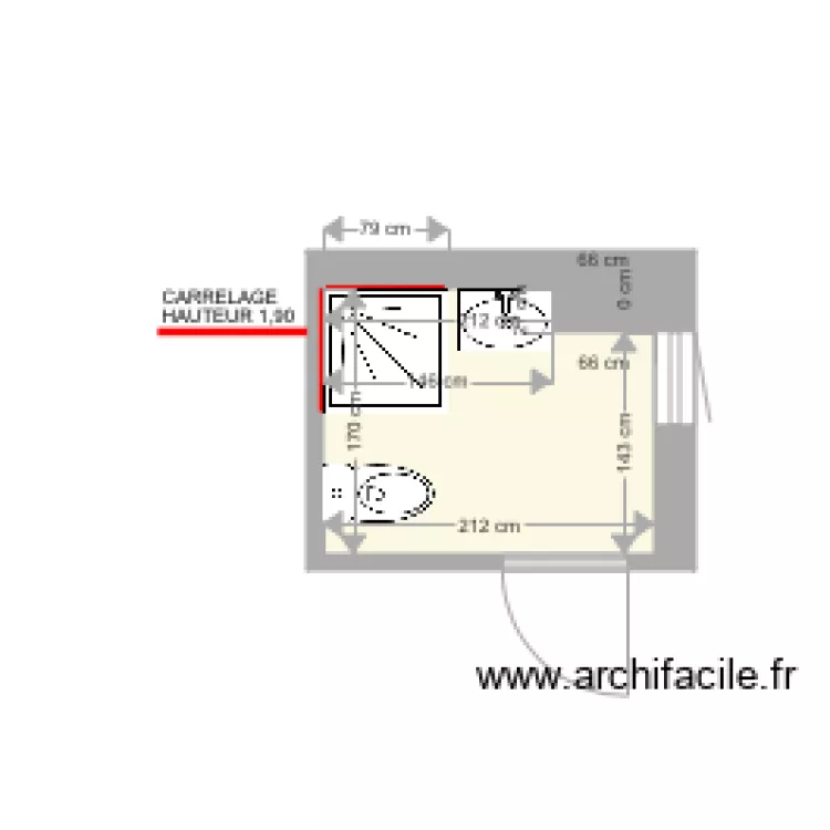 GRASSE SALLE DE BAIN 2 . Plan de 