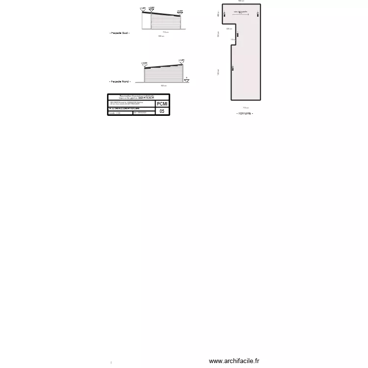 PCMI 05 Modif Toiture et facades. Plan de 