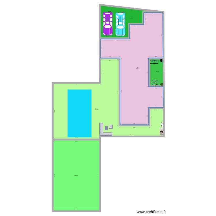 POINCARE GALL  MASSE. Plan de 5 pièces et 590 m2