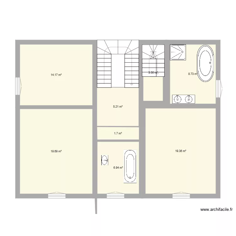 MAISON HAUT. Plan de 