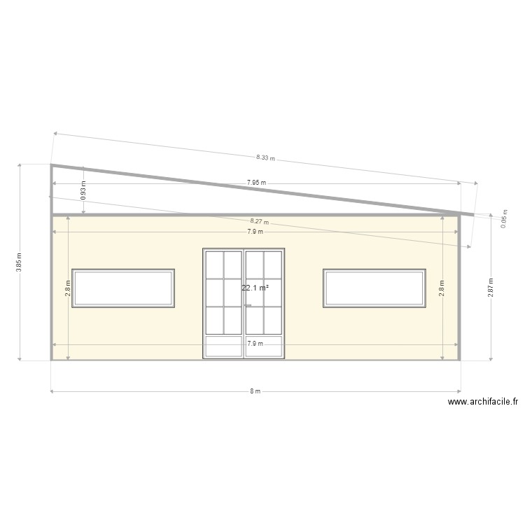biscuiterie façade. Plan de 0 pièce et 0 m2