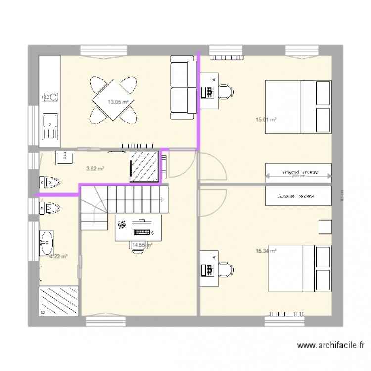 Etage Saint george etage vers 2. Plan de 0 pièce et 0 m2