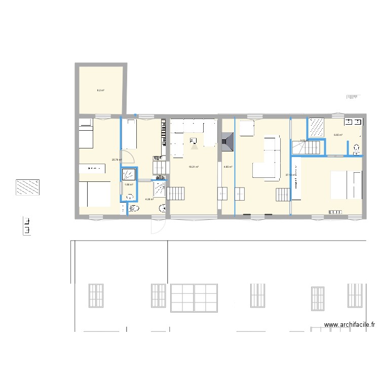 LARCHANT ETAGE BEA. Plan de 0 pièce et 0 m2