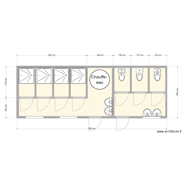 Sambreville 2022. Plan de 8 pièces et 21 m2