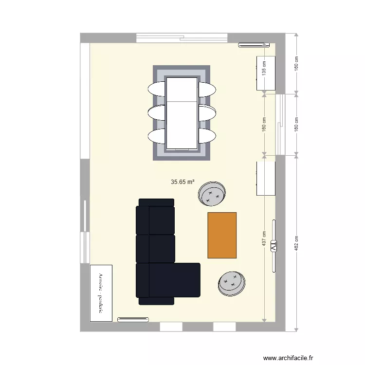 Salon Salle à manger. Plan de Salon Salle à manger. Plan de