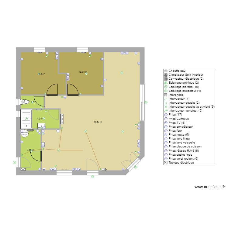 plan elec modif2. Plan de 0 pièce et 0 m2