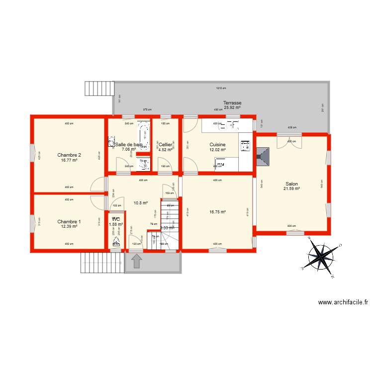 BI 5295 RDC côté. Plan de 0 pièce et 0 m2