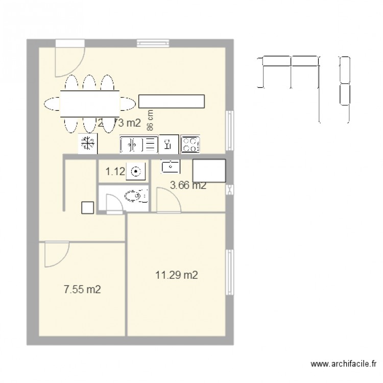 SoleMioApt1Costa. Plan de 0 pièce et 0 m2