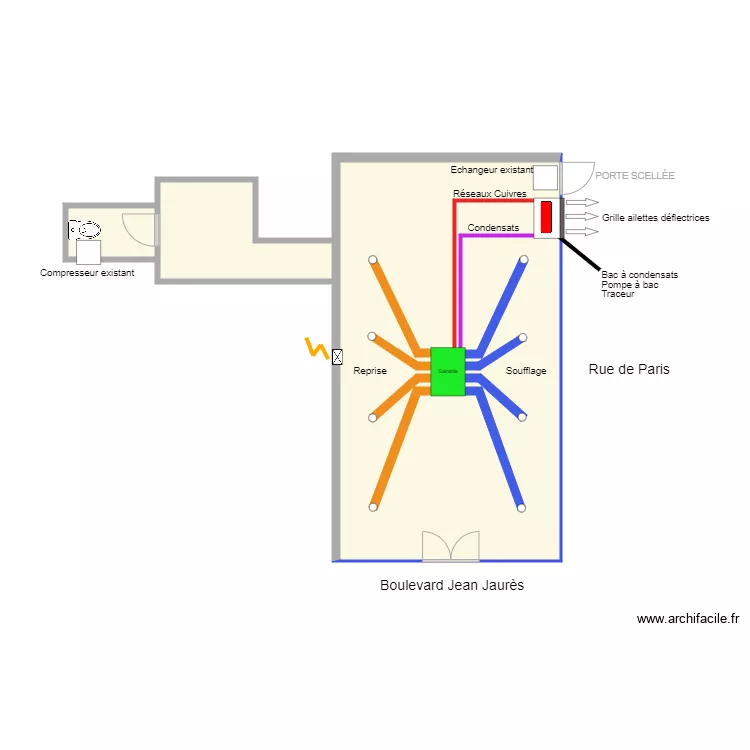 Magasin Boulogne Billancourt. Plan de 