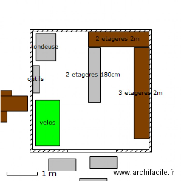 Cabane Jardin Moulin. Plan de 0 pièce et 0 m2