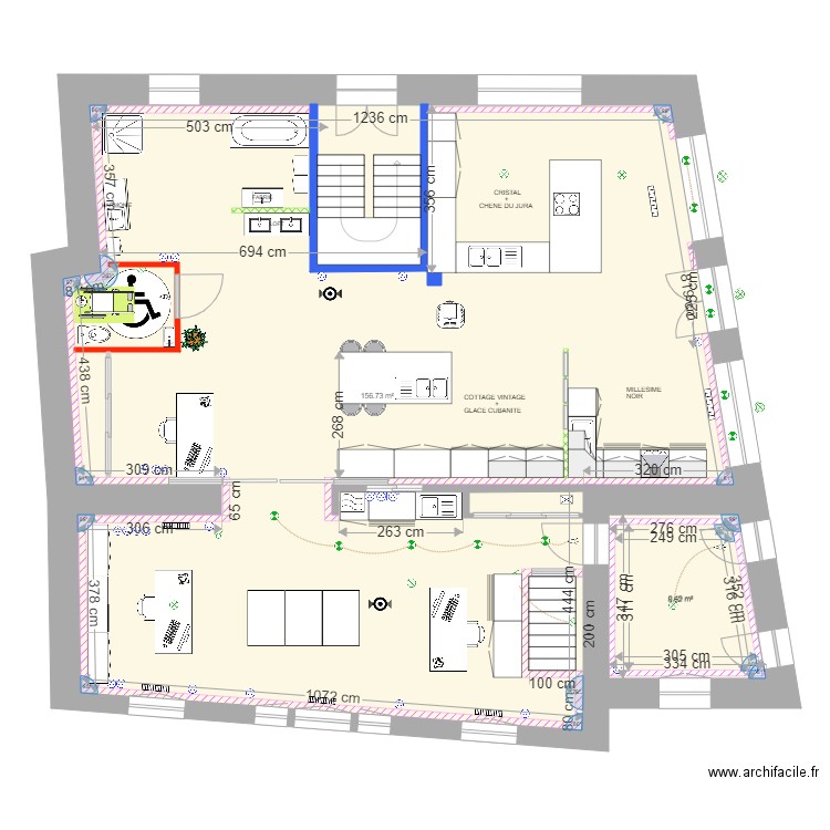MARMONTEL RDC Bureaux Showroom V3. Plan de 0 pièce et 0 m2