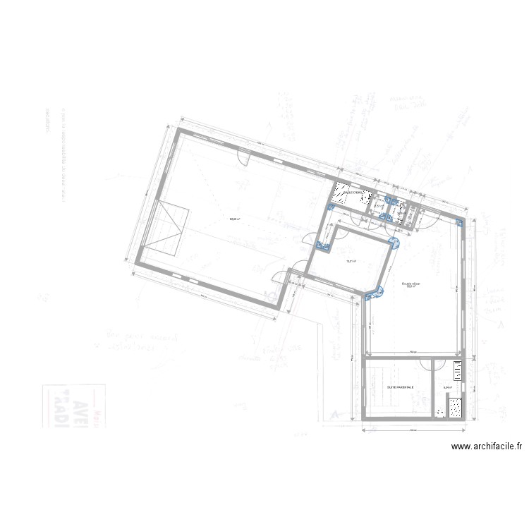 LA CADIERE. Plan de 8 pièces et 174 m2