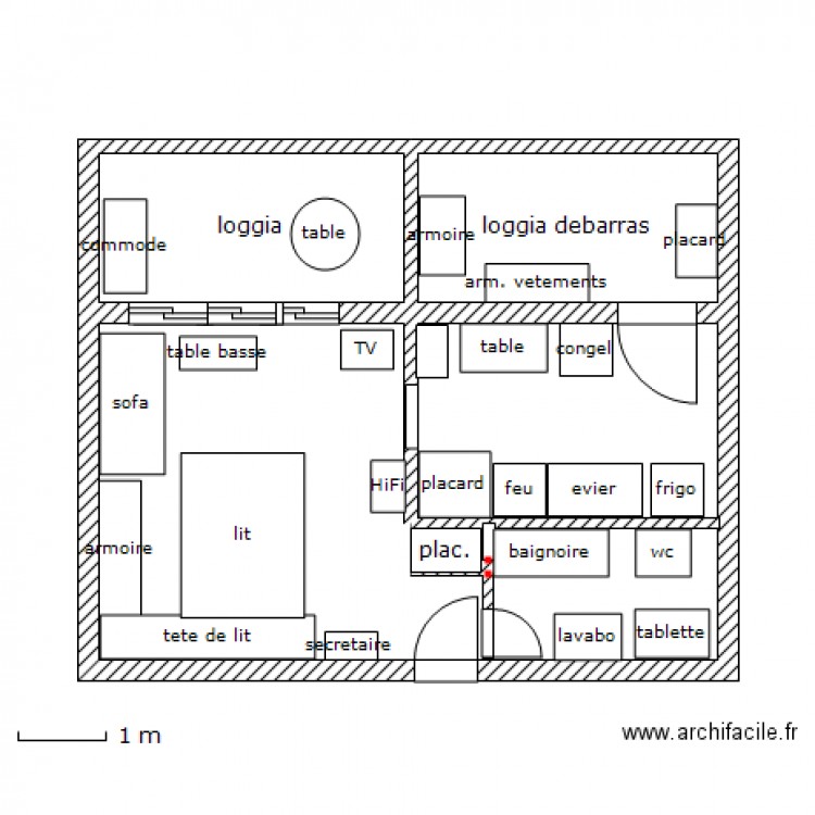 Studio Françoise . Plan de 0 pièce et 0 m2