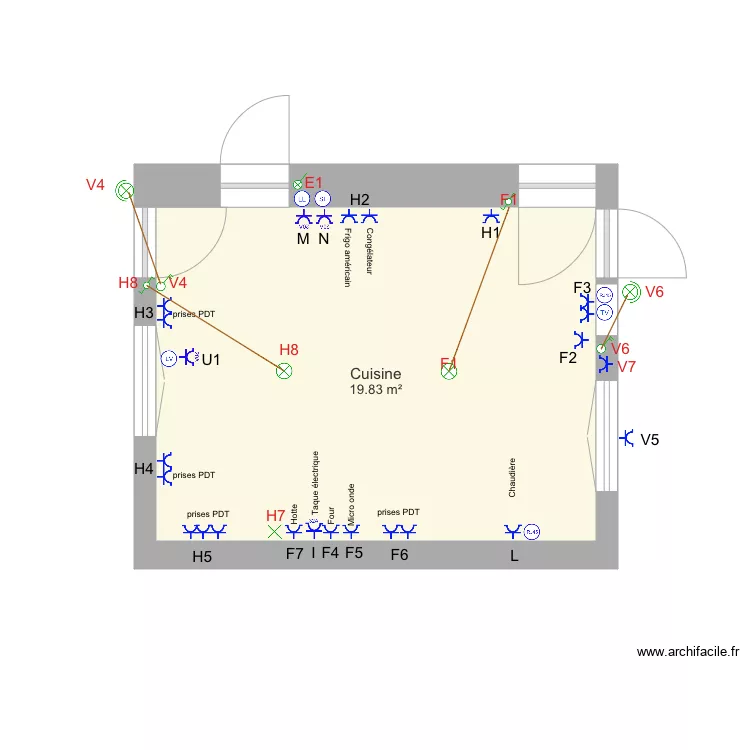 Cuisine pour Ixina. Plan de Cuisine pour Ixina. Plan de