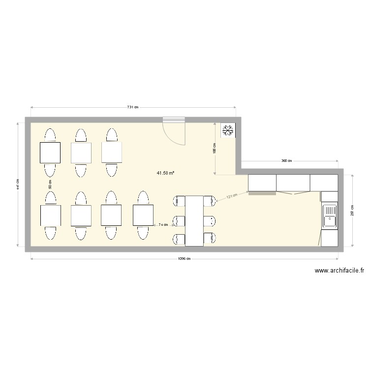 cafétéria. Plan de 0 pièce et 0 m2