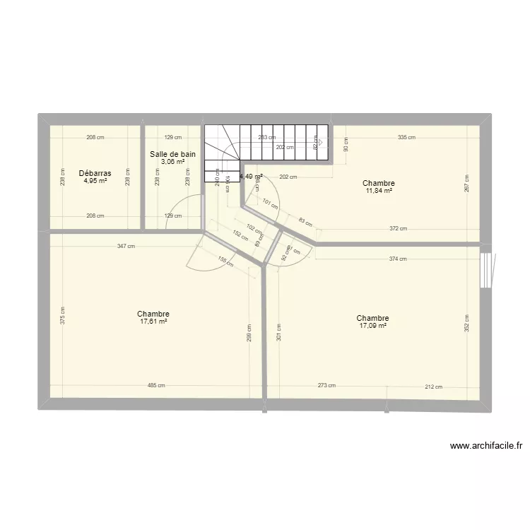 maison 1 etage. Plan de 