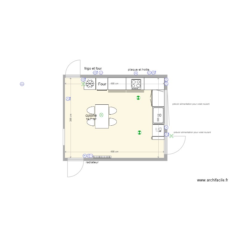 cuisine définitive. Plan de 0 pièce et 0 m2