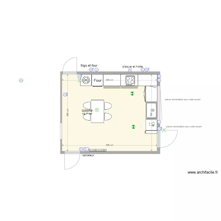 cuisine d&eacute;finitive. Plan de 