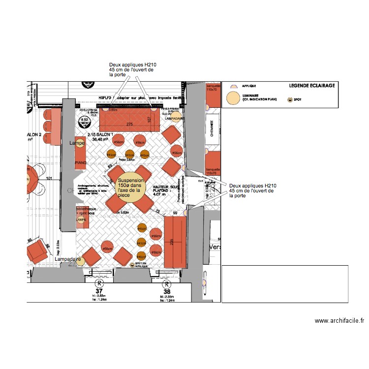 Salon 1 RDC b. Plan de 0 pièce et 0 m2