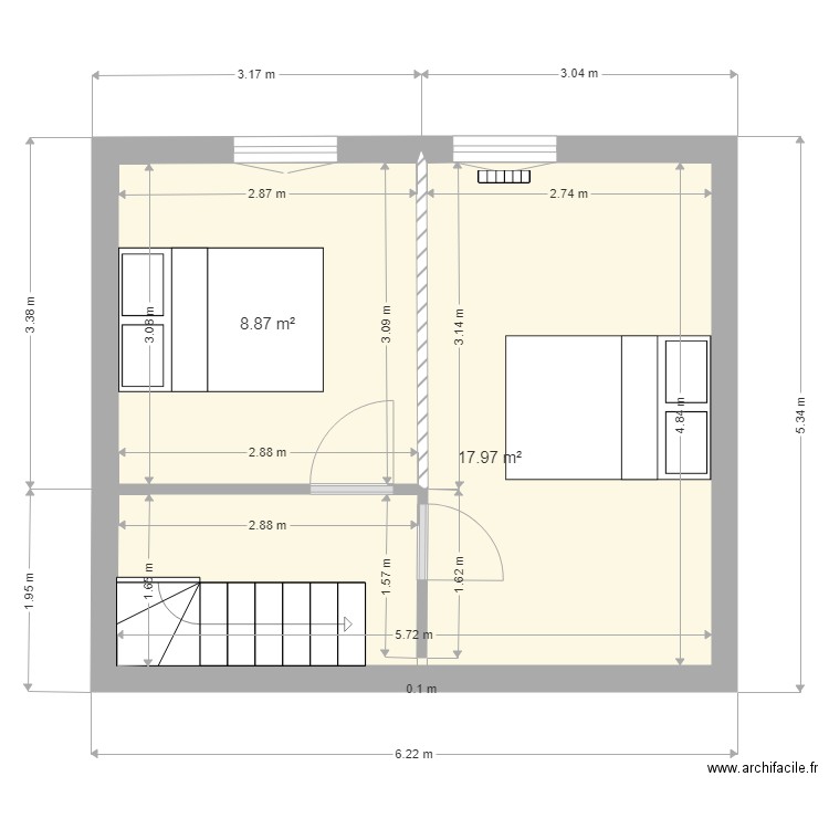 etage. Plan de 0 pièce et 0 m2