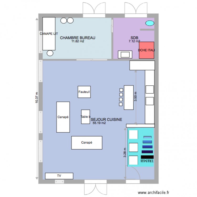 RDC projet bar. Plan de 0 pièce et 0 m2