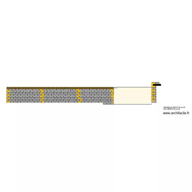 semelle mur. Plan de 