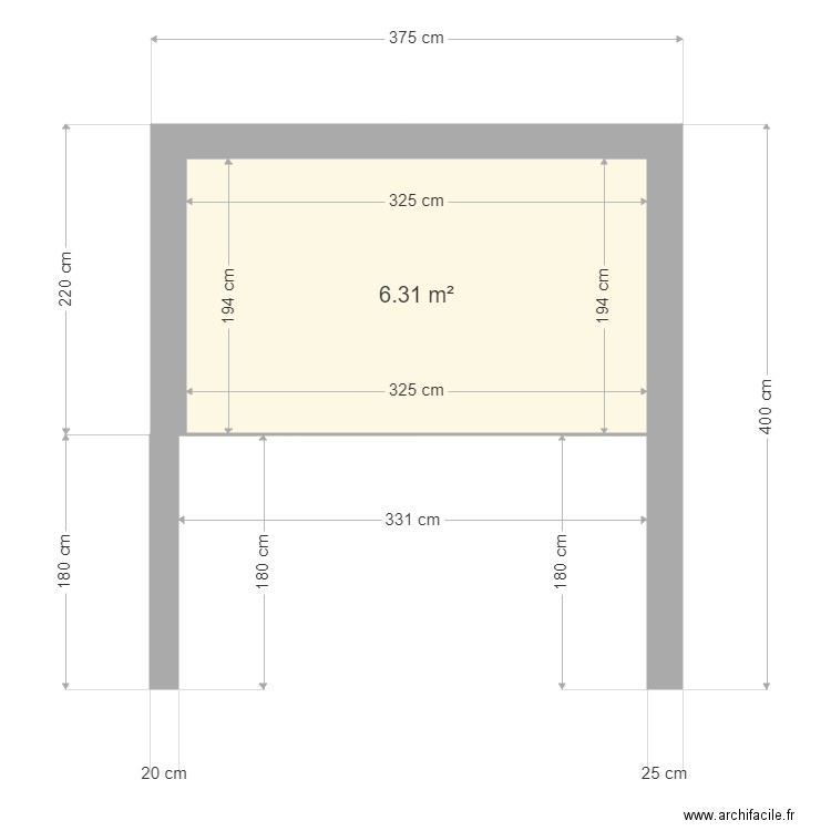 Plan garage. Plan de 0 pièce et 0 m2