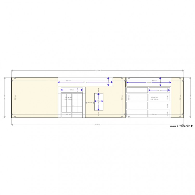 facade morières. Plan de 0 pièce et 0 m2