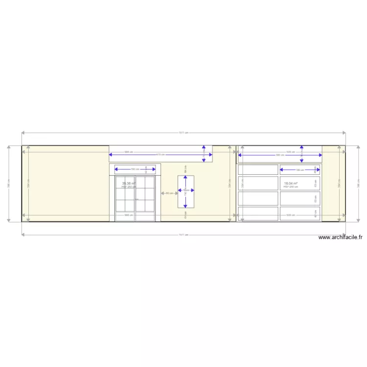 facade morières. Plan de facade morières. Plan de