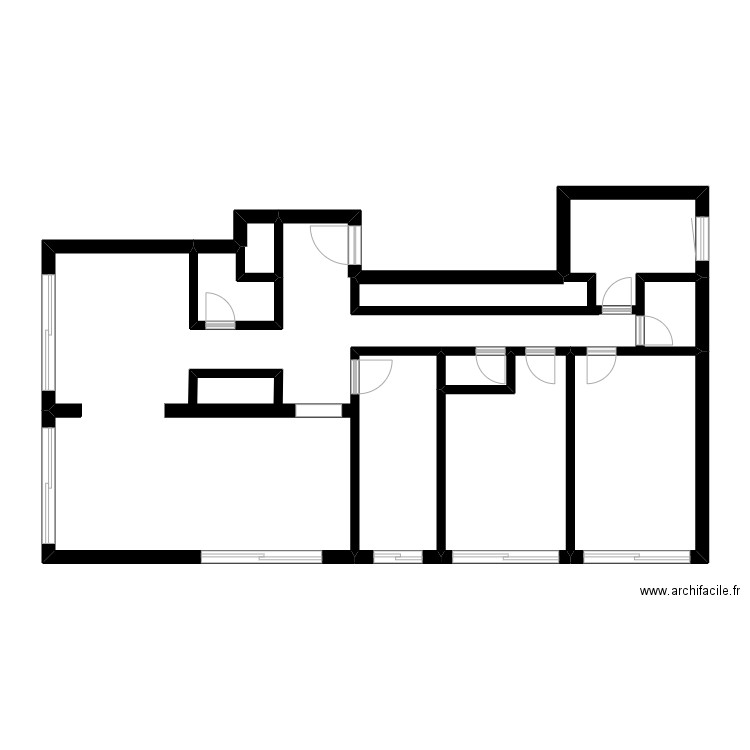 BOUZIANE. Plan de 6 pièces et 30 m2