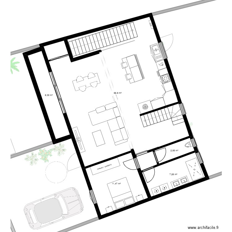 electr. Plan de 13 pièces et 341 m2