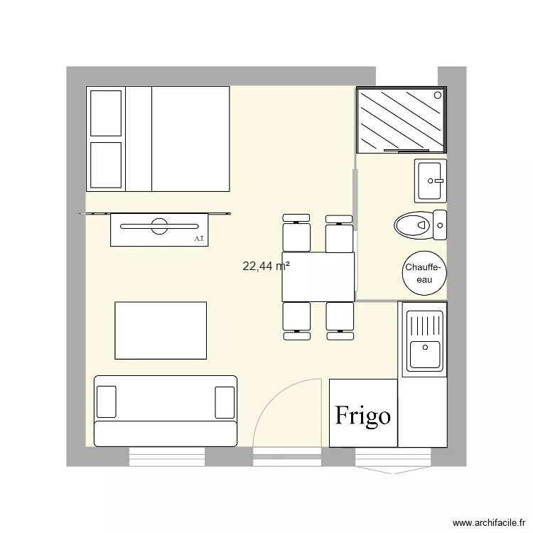 studio extension. Plan de 