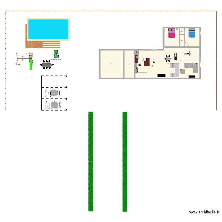 clem 2. Plan de 13 pièces et 176 m2