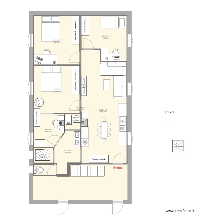 plan appartement Froges après travaux. Plan de 0 pièce et 0 m2