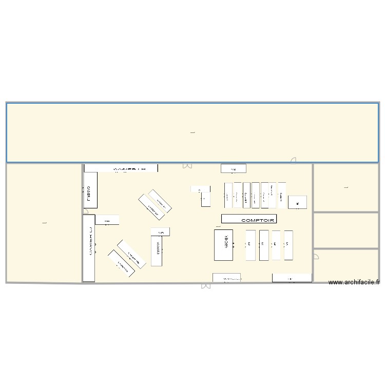 Plan magasin . Plan de 0 pièce et 0 m2