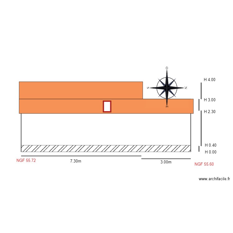 facade  EST                          chalet 48. Plan de 0 pièce et 0 m2