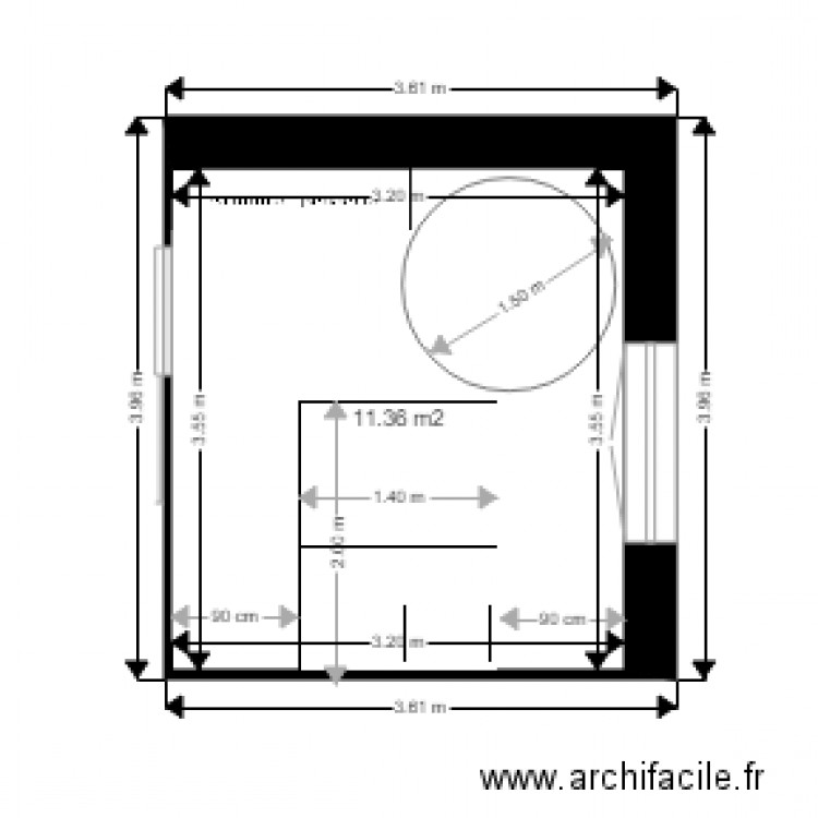 chambre. Plan de 0 pièce et 0 m2