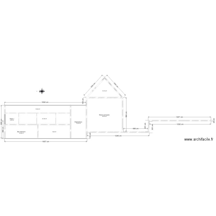 Plan de coupe A. Plan de 0 pièce et 0 m2