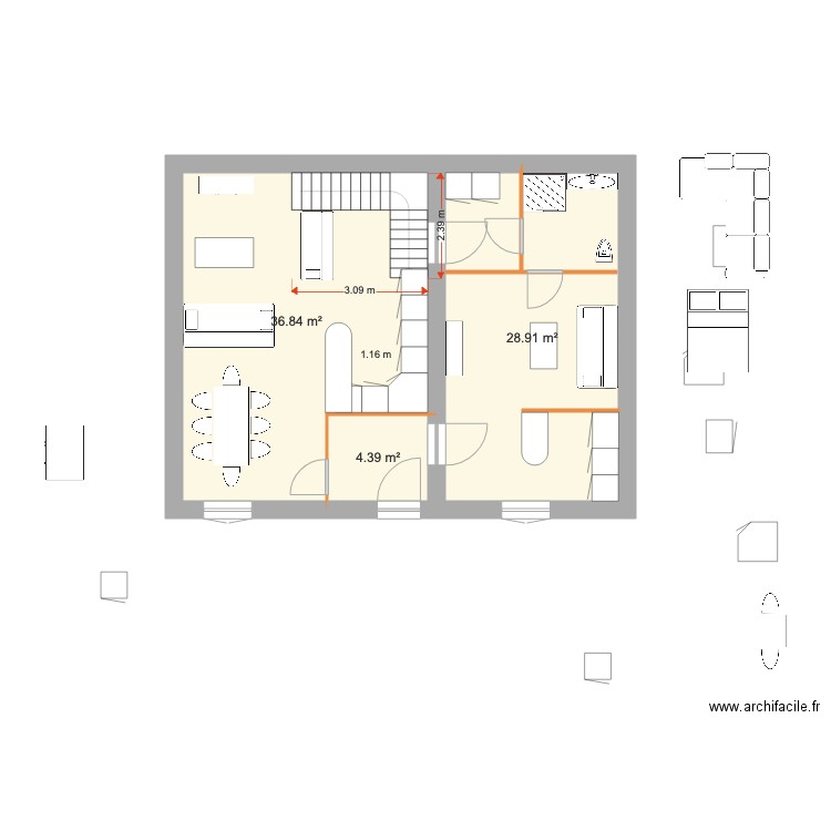 LOCATION CAMILLE BAS CUISINE CENTRE. Plan de 0 pièce et 0 m2